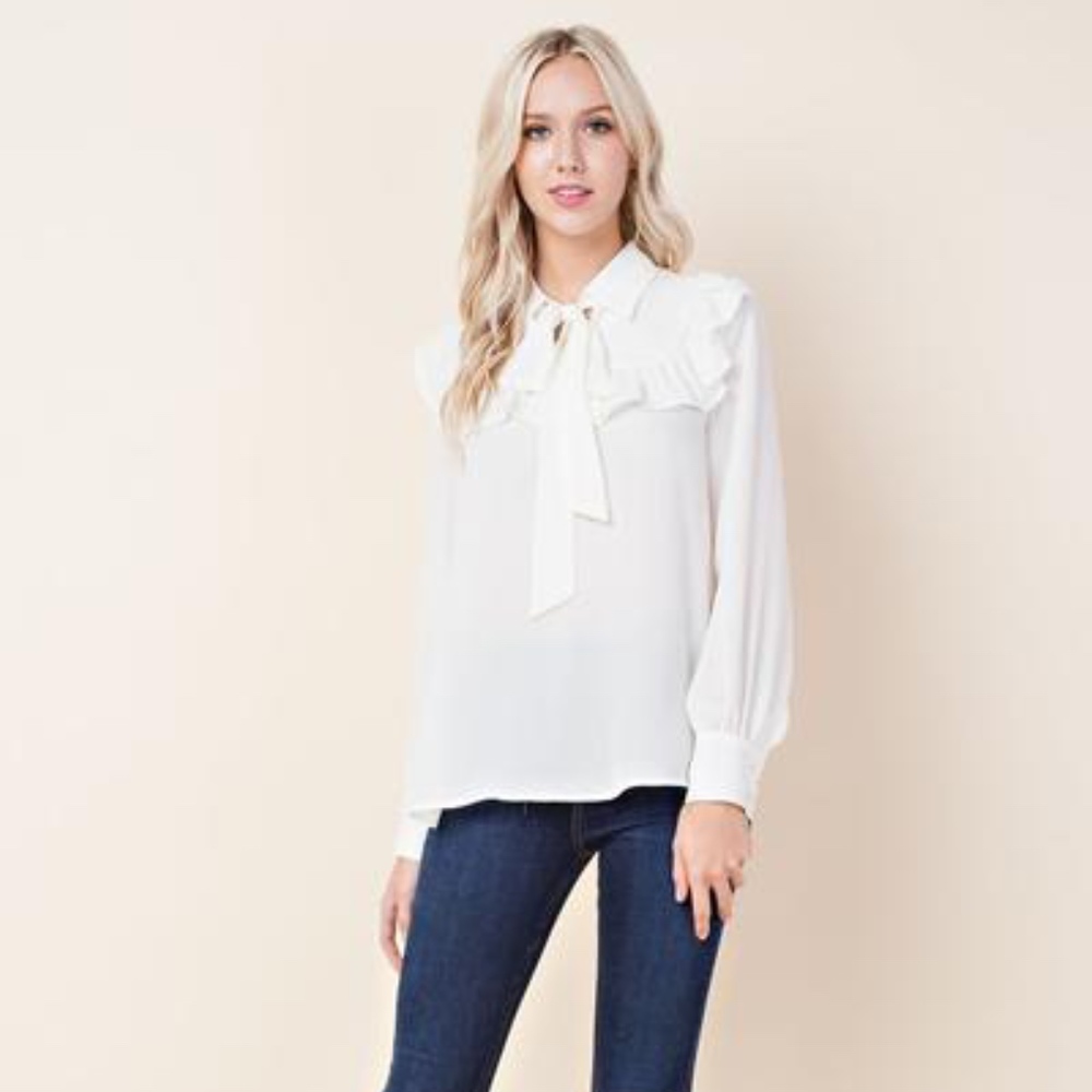 Daisy Tie neck blouse